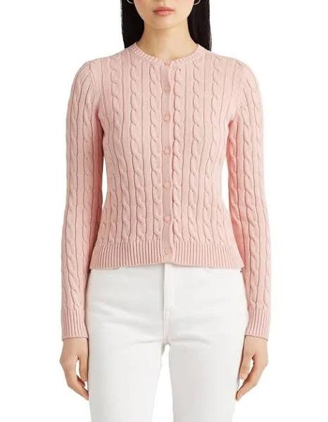 Lauren Cable-Knit Cotton Cardigan Jumper