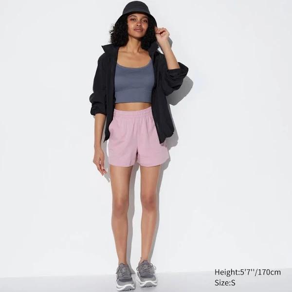 Uniqlo Ultra Stretch Sweat Easy Petite Shorts - Pink Size XXS