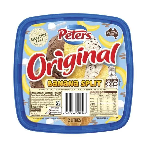 Peters Original Banana Split Ice Cream 2L