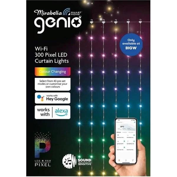 Mirabella Genio Wi-Fi 300 LED RGB Pixel Addressable Curtain Lights