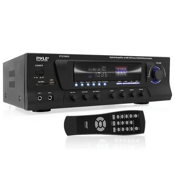 Pyle Home Pt270aiu 30-Watt Stereo AM/FM Receiver with Dock For iPod