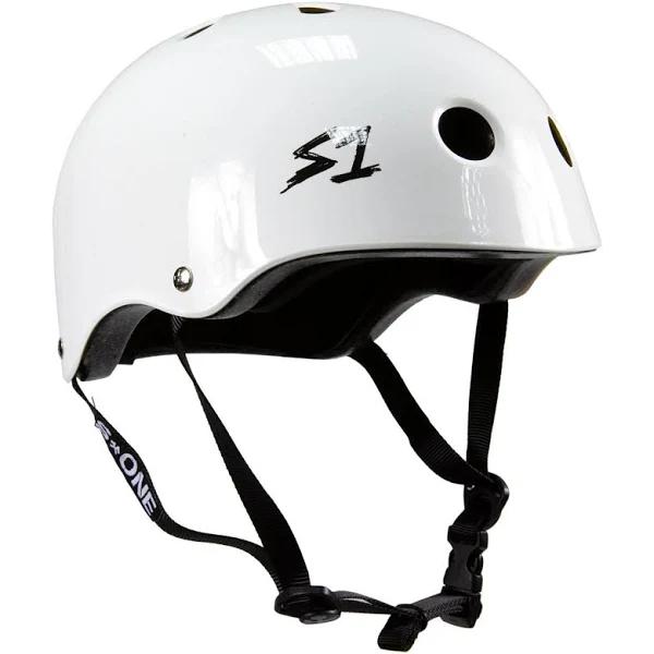 S1 White Lifer Skateboarding Helmet