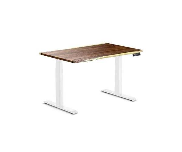 Desky Dual Hardwood Sit Stand Desk Saman / 1200x750mm / White