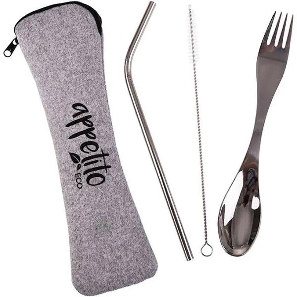 Appetito Eco Traveller's 3 Piece Stainless Steel Cutlery Set