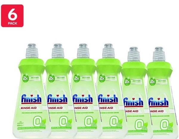 Finish Dishwasher Rinse Aid 0% 400ml (Pack of 6)