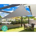 Instahut Sun Shade Sail Cloth Shadecloth Outdoor Canopy Triangle 280gsm 6x6x6m