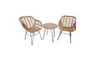 3pc Lounge Set Outdoor Furniture Rattan Wicker Chair Table Garden Patio Balcony