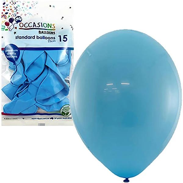 Alpen Balloons 25cm Light Blue Pack of 15