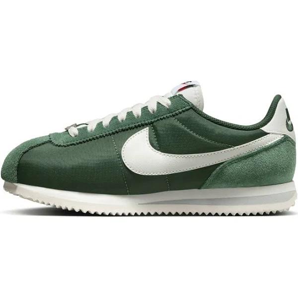 Nike Women's Cortez TXT Fir | Light Silver Sneakers, Sail/Sail, US 6 | Above The Clouds