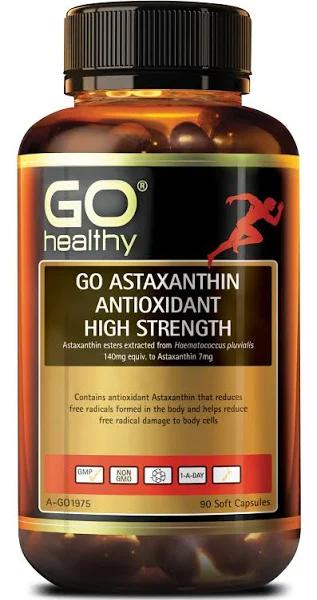 Go Healthy Astaxanthin Antioxidant High Strength 90 Soft Capsules