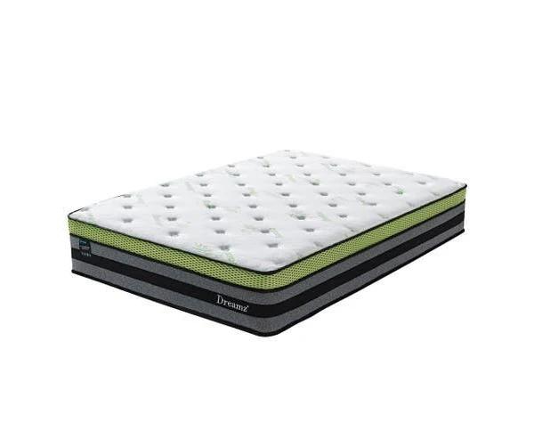 DreamZ Double Cooling Mattress Pocket Spring Euro Top Bed Foam 7 Zone 30cm - AfterPay & zipPay Available