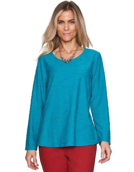 Millers Long Sleeve Textured Top - Size 12 - Womens - Emerald