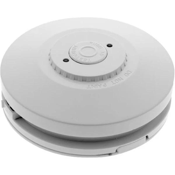 Red 240V Smoke Alarm With 9V Backup Battery