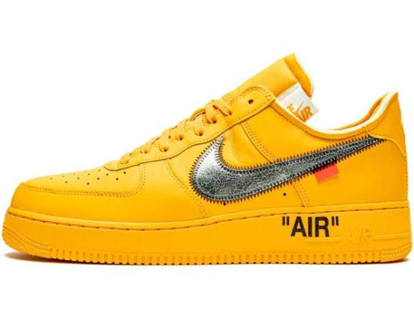 Nike Air Force 1 Low off-white University Gold Metallic Silver