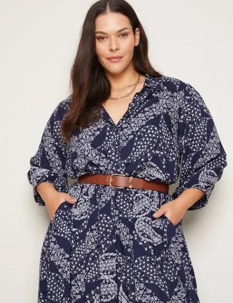 Autograph Tiered Maxi Shirt Dress - Size 20 - Womens