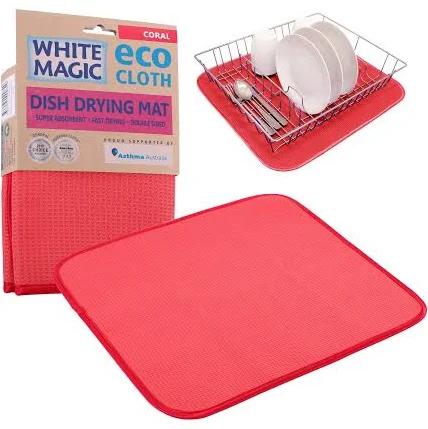 White Magic Dish Drying Mat (Coral)