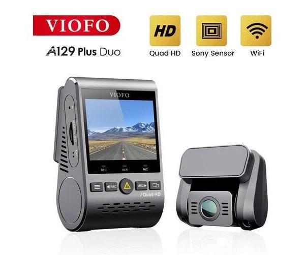 VIOFO A129 Plus Duo Dual Channel Dash Cam Front 2K 1440p +Rear 1080P 5GHz Wi-Fi