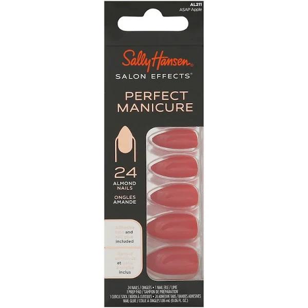 Sally Hansen Salon Effects Perfect Manicure ASAP Apple almond Nails 1 Kit