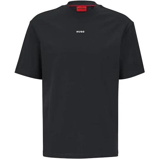 Hugo Relaxed Fit Logo T-shirt-Black M