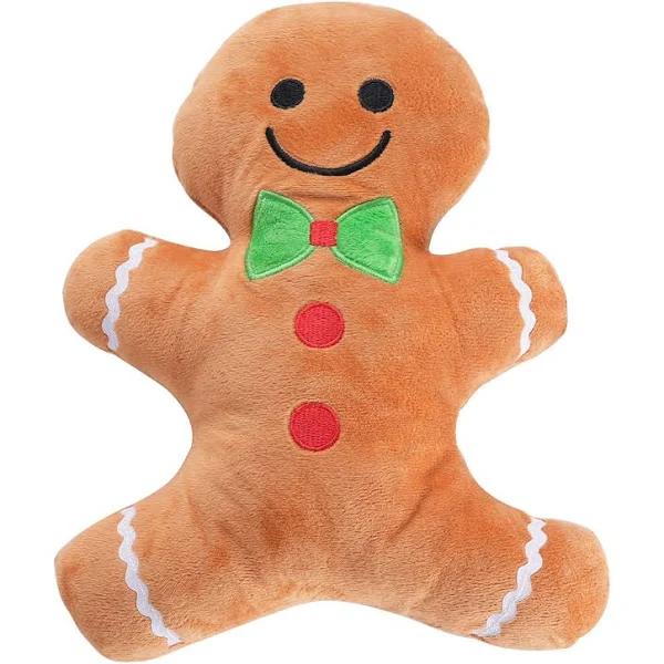 CADoS Christmas Plush Gingerbread Buddy Squeaky Toy For Dogs by Budget Pet Products