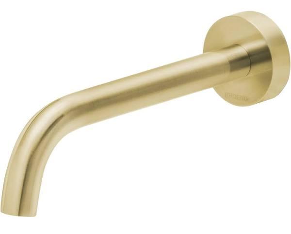 Phoenix Vivid Slimline Wall Basin Outlet 180mm Curved - Brushed Gold