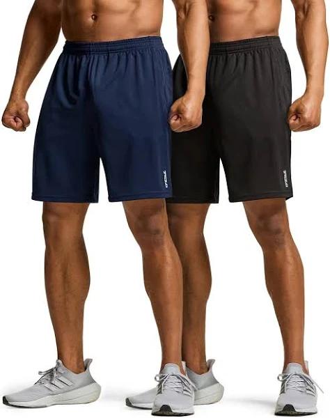 TSLA Men's Active Running Shorts, 7 Inch Basketball Gym Training Workout Shorts, Quick Dry Athletic Shorts with Pockets