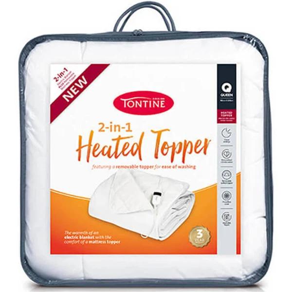 Tontine 2 in 1 Microfibre Heated Mattress Topper Queen