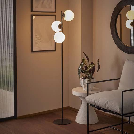 Palle Floor Lamp Black/White by Freedom