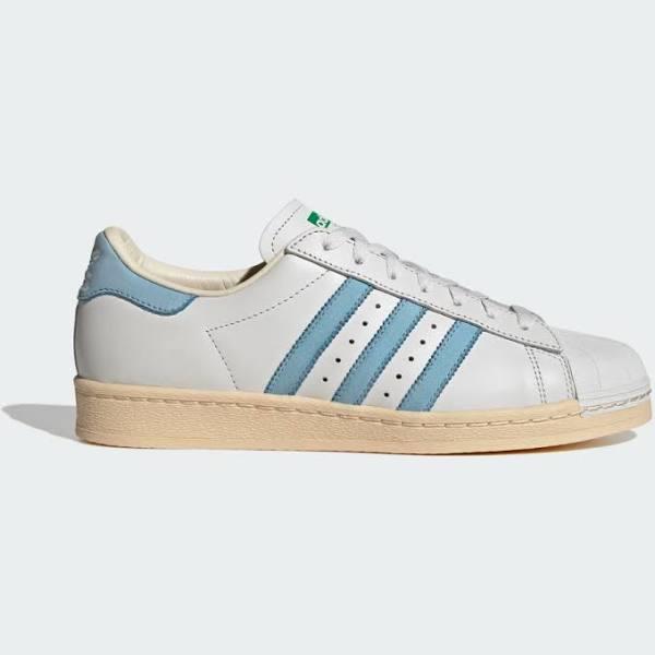 Adidas Originals Men's Superstar 82 Crystal | Clear Blue | Green Sneakers, White, US 6, Leather | Above The Clouds