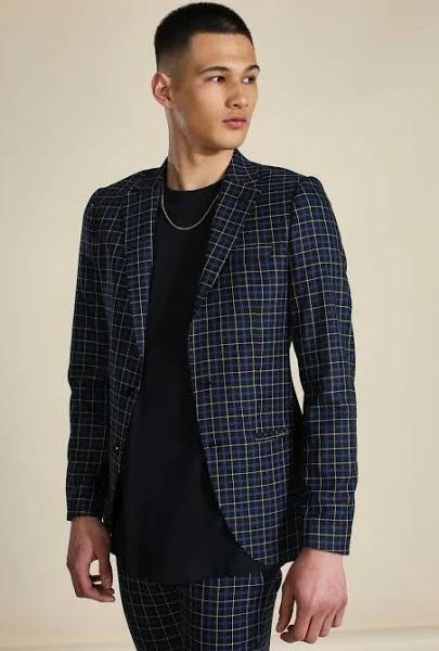 Skinny Check Single Breasted Jacket