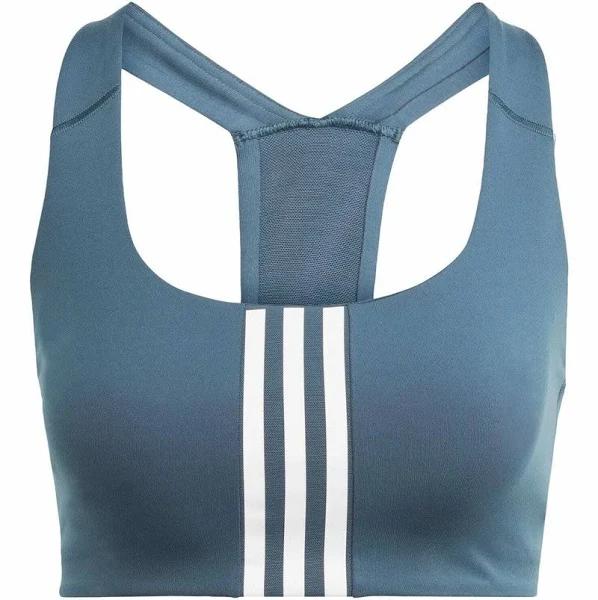 Adidas Powerimpact Training Medium-Support Bra Blue White - L-DD