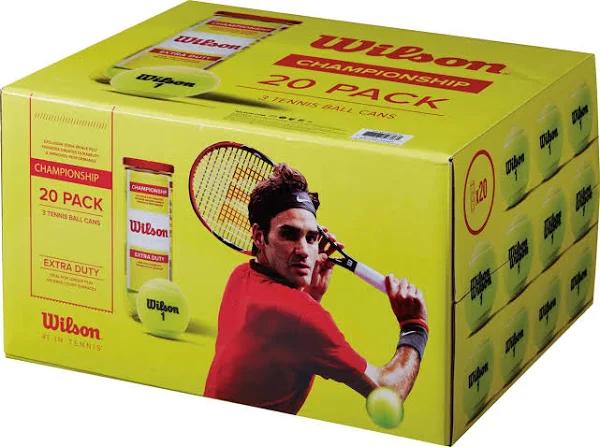 Wilson Championship Tennis Balls Extra Duty, 20 Pack (60 Balls)