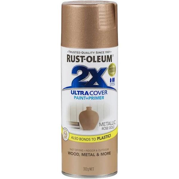 Rust-Oleum 312g Rose Gold Gloss 2x Ultra Cover Paint+Prime Spray Paint