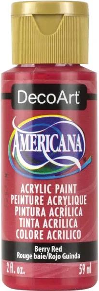 Deco Art Americana Acrylic Paint 2oz-Berry Red - Semi-Opaque