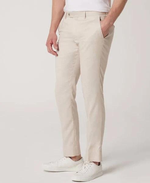 Politix Slim Stretch Textured Tailored Pant in Natural, Size 30 in