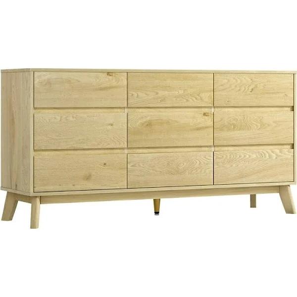 9 Chest of Drawers Cabinet - Oak