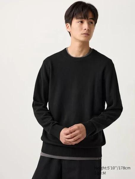 Uniqlo 100% Cashmere Crew Neck Sweater - Black Size XXS