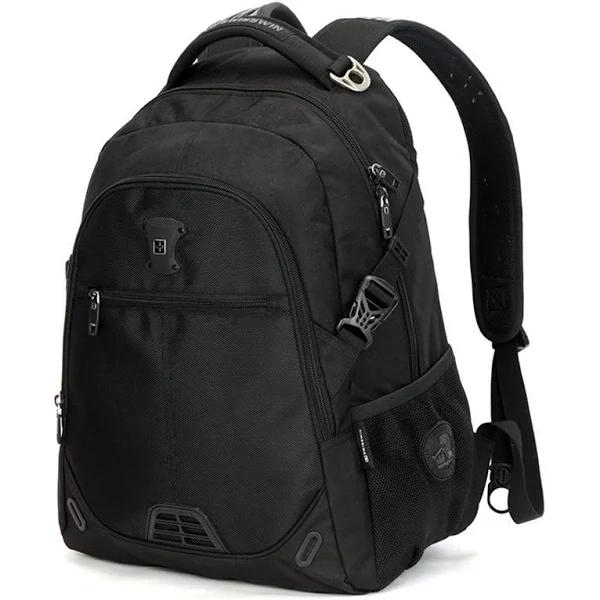 Swisswin Swiss Waterproof 15.6" Laptop Backpack School Backpack Travel Backpack SW9031 Black