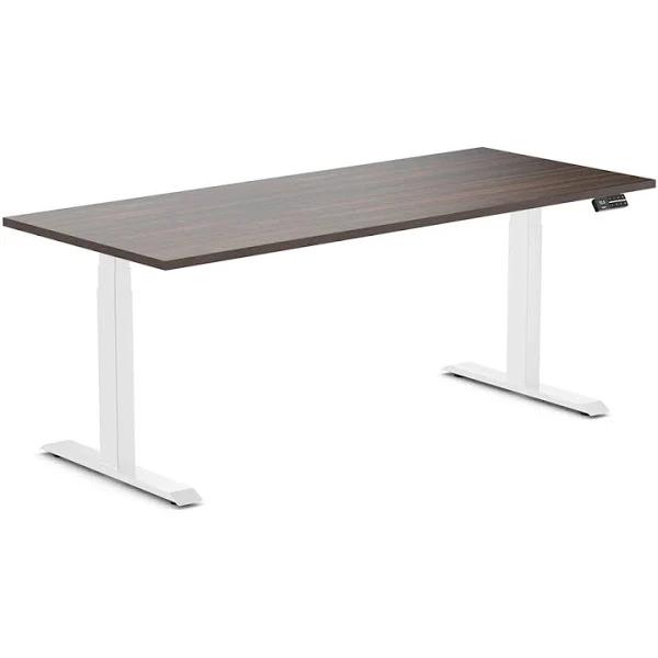 Desky Dual Melamine Sit Stand Desk Jarrah Legno / 1800x750mm / White