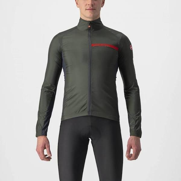 Castelli Squadra Stretch Cycling Jacket - Electric Lime/Dark Grey