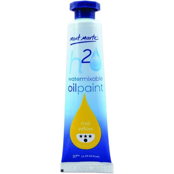 Mont Marte Water Mixable Oil Paint 37ml - Yellow Mid