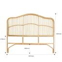 Kalani Rattan Bedhead King Size Natural