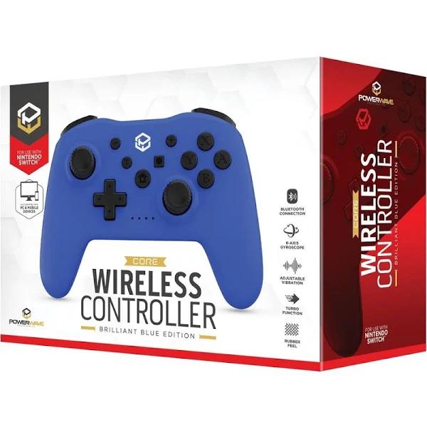 Powerwave Core Wireless Controller for Nintendo Switch - Brilliant Blue