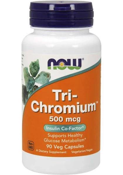 Now Tri-Chromium, 500 mcg, Veg Capsules - 90 capsules