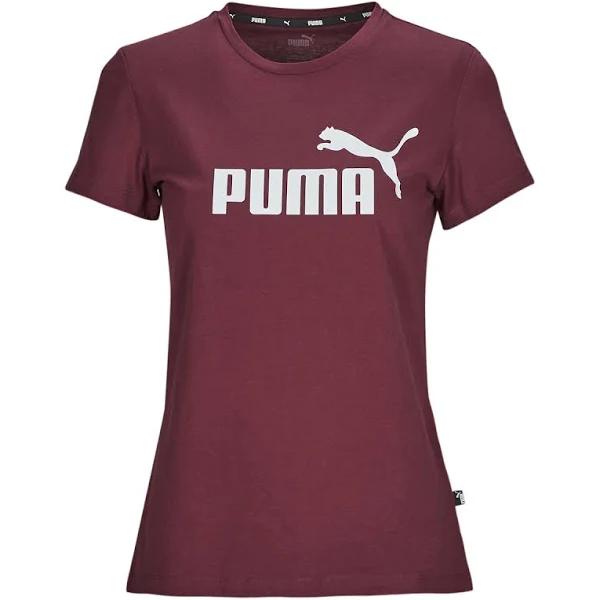 Puma Ess Logo Short Sleeve T-Shirt Purple S Woman 586775-30-S