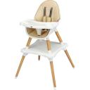 Costway 5-in-1 Baby High Chair Toddler Booster Seat Kid Dining Chair w/Removable Tray,Khaki