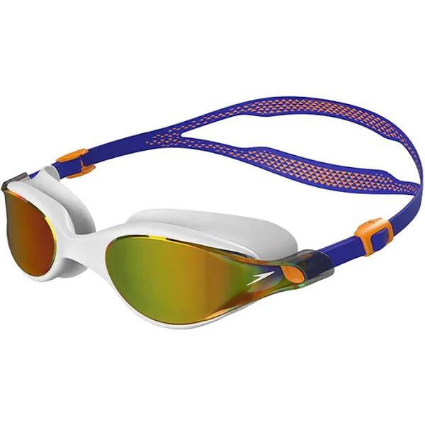 Speedo Vue Mirrored Goggles - White / Blue / Orange