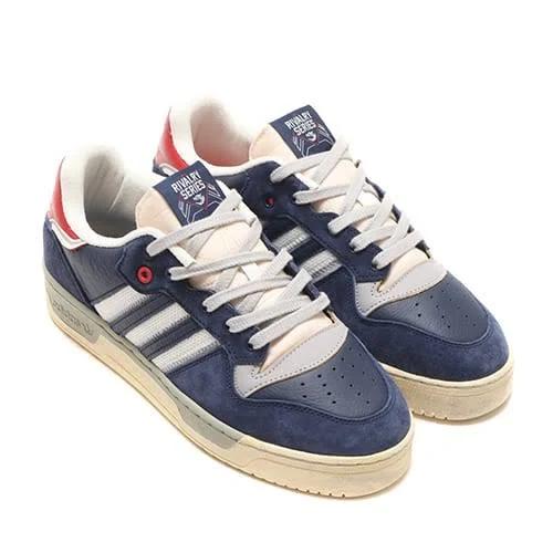 Adidas Men's Rivalry Low Extra Butter Sneakers in Collegiate Navy/Off White/White, Size UK 6 | End Clothing