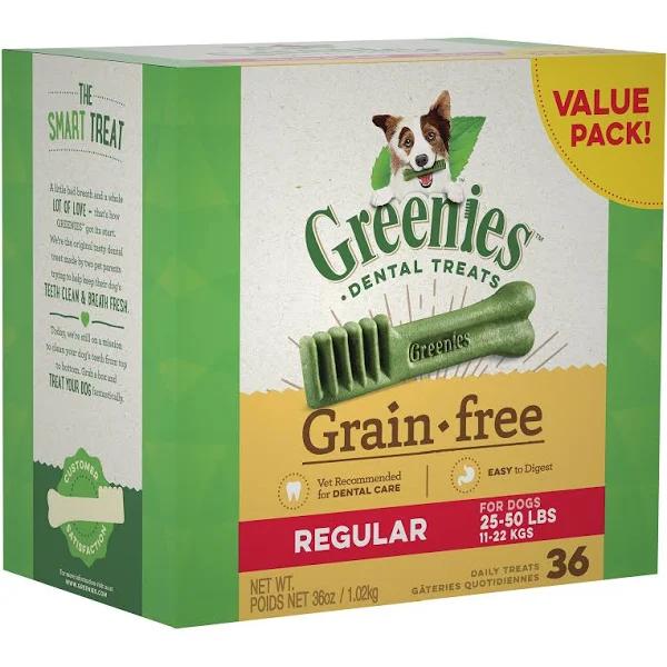 Greenies Grain Free Regular Dental Dog Treats 1kg