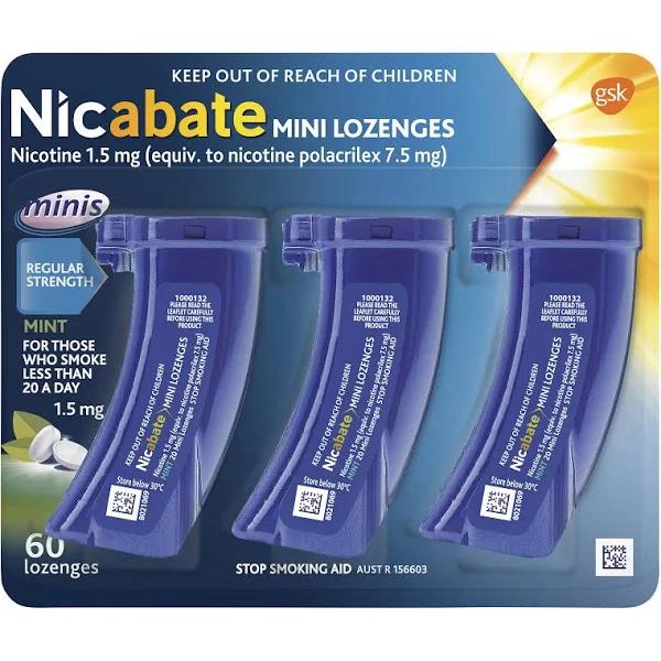 Nicabate Mini 1.5mg 60 Lozenges